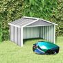 Garden Robot Lawnmower Shed 92x97x63 cm Galvanised Steel Grey Image 2