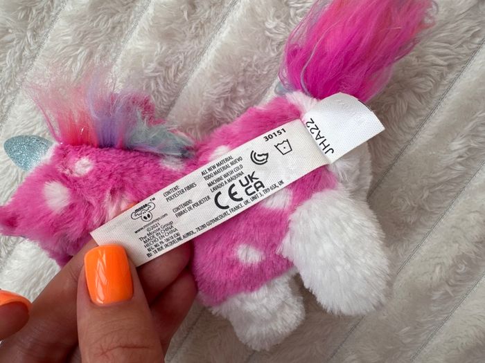 Little Live Pets Scruff-a-lots Cutie Cuts Series 2 Pink Unicorn Soft Plush approx. 11 cm. Used Please see photos