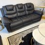 Emily Sofa Set | Power Recliner | LEATHER | Black Image 7