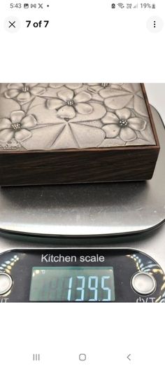 Rare and valuable Italian Mid Century Modern Jatoba and Silver Plated Cigarette Box look at all pictures