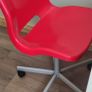 IKEA Desk & Red Swivel Chair Set Good Used Condition Image 10
