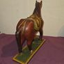 Vintage Hand Carved and Painted Folk Art Horse Statue Image 4