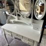 Capri White Dressing Table with Mirror Image 2