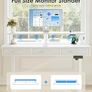 Electric Standing Desk, 120 x 54cm Height Adjustable Desk with 3 Drawers, RGB LED Strip & Charging Station for Home Office Computer Workstation, Computer Table with Monitor Stand, White Image 5