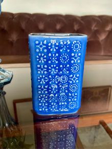 Vintage Rare Celtic Connemara Cobalt Blue Post Vase or Pen Toothbrush Holder