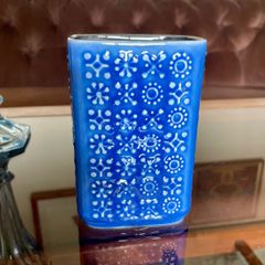 Vintage Rare Celtic Connemara Cobalt Blue Post Vase or Pen Toothbrush Holder