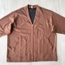 Mens Brown Oversized Zip Cardigan Jacket Image 5