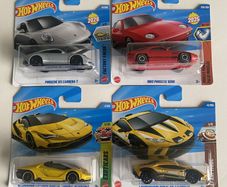 Porsche 911 Carrera T/ 928S, Lamborghini Centenario/ Huracan Sterrato - Hot wheels