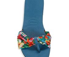 Saint Tropez Havaianas Flip Flops in Blue Floral Print