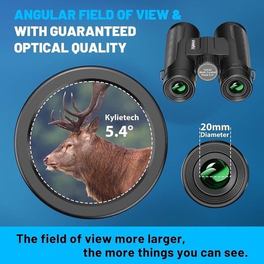 Waterproof Binoculars with Tripod & Phone Adapter, BAK-4 Prisms, FMC Lens for Bird Watching, Hiking & Stargazing