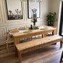Dining table with chairs and bench Image 4
