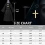Scary Nun Outfit with mask, cross necklace Halloween costume Black Image 4