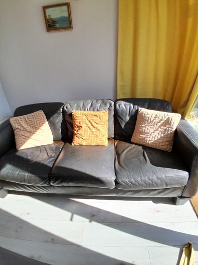 3-seater leather sofa