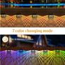 Solar Fence Lights, 6 Pack Garden Solar Fence Lights with Warm White and Multi-Colour Changing Modes Image 2