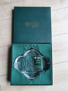 Brand new Galway crystal 24% lead dish/platter 9.5"L- 7.5"W -1"D,  in perfect condition,
