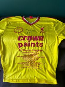 Kenny Dalglish signed Liverpool jersey