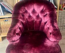 velvet armchair
