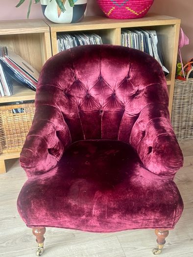 velvet armchair