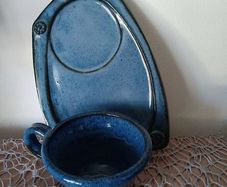 Vintage Pottery Cup and Plate