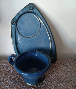 Vintage Pottery Cup and Plate
