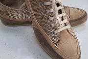 ILSE JACOBSEN Hornbaek nude leather lace-up flats Sz 40 (Fit 7.5-8UK) - Bnwot Rrp 95