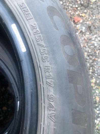 4 nearly new tyres 215/55 R17