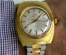 Vintage Marvin Swiss Mechanical Gold Plated Automatic wristwatch