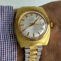 Vintage Marvin Swiss Mechanical Gold Plated Automatic wristwatch