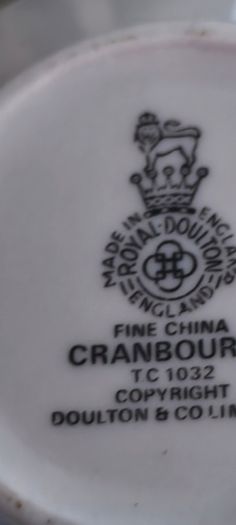 18 Piece Tea / Coffee Set Royal Doulton Cranbourne fine china pattern, labeled with code TC 1032 and made in England.