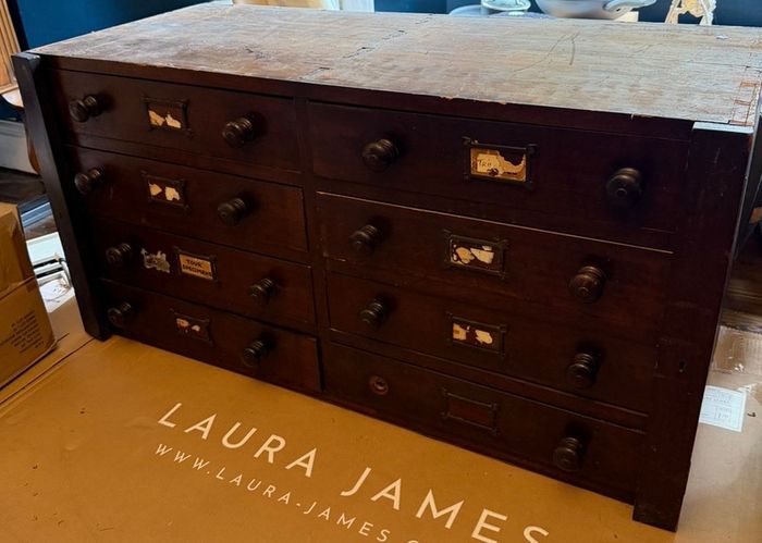 antique 8 drawer cabinet