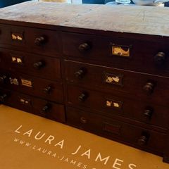 antique 8 drawer cabinet