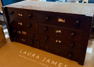 antique 8 drawer cabinet