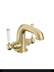 Lansdown Brushed brass basin mixer
