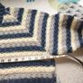 Blue and white striped knit sweater Image 5