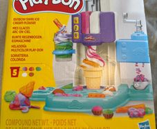 Rainbow swirl ice cream playset play-doh art and craft