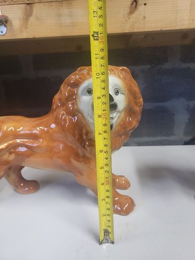 Pair Staffordshire Standing Lions