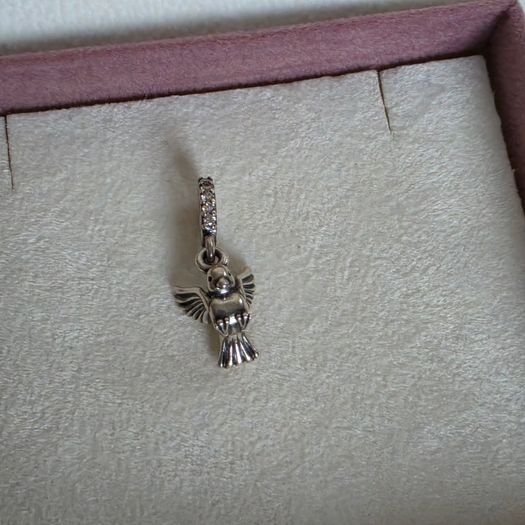 Pandora dove of peace dangle charm perfect condition fully hallmarked