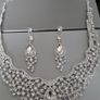 Bride's Designer Crystal Neck Piece and Earrings Image 6