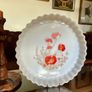 Arcopal 27 cm Flan Quiche Dish Poppy Flowers Milk Glass Image 7