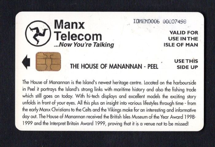 1999 Isle of Man UK5 House of Manannan (Siemens - S37) Phone Card