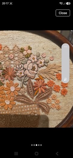 Vintage Handmade Lace Collage by Helga Westphal (West Germany)