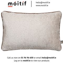 Quill Rectangular Cushion - Cream/Brown