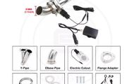 2.5" 63mm Stainless Steel Exhaust Cutout Electric Exhaust Muffler Valve Y Pipe With 2 Wireless Remote Control Universal