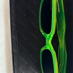 Balenciaga green sunglasses with case