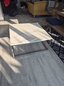 Large Coffee Table - marble and chrome