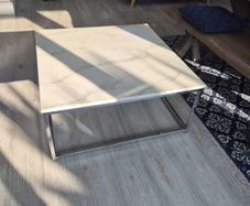 Large Coffee Table - marble and chrome