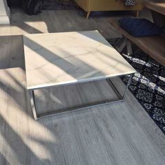 Large Coffee Table - marble and chrome