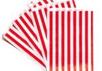 Lot of 200 pcs RED stripe sweet bags 5x7
