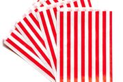 Lot of 200 pcs RED stripe sweet bags 5x7" candy shops, sweet and gifts
