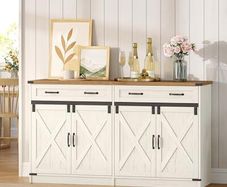 Sideboard, Buffet Cabinet with 2 Drawers, 4 Doors